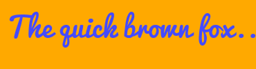 Image with Font Color 454BFF and Background Color FFA900